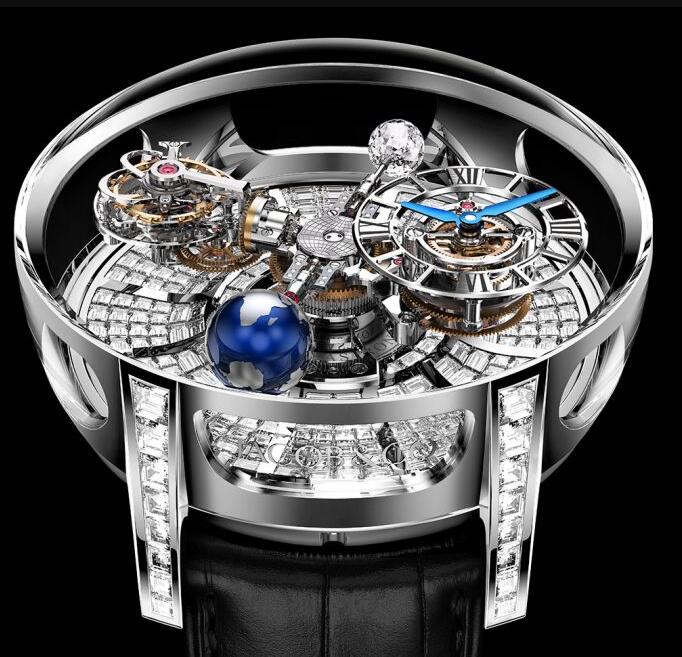 Review Jacob & Co ASTRONOMIA TOURBILLON BAGUETTE AT800.30.BD.BD.A Replica watch